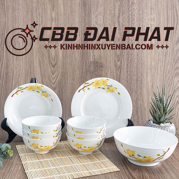 Bát Đĩa Hình Xanh Chín